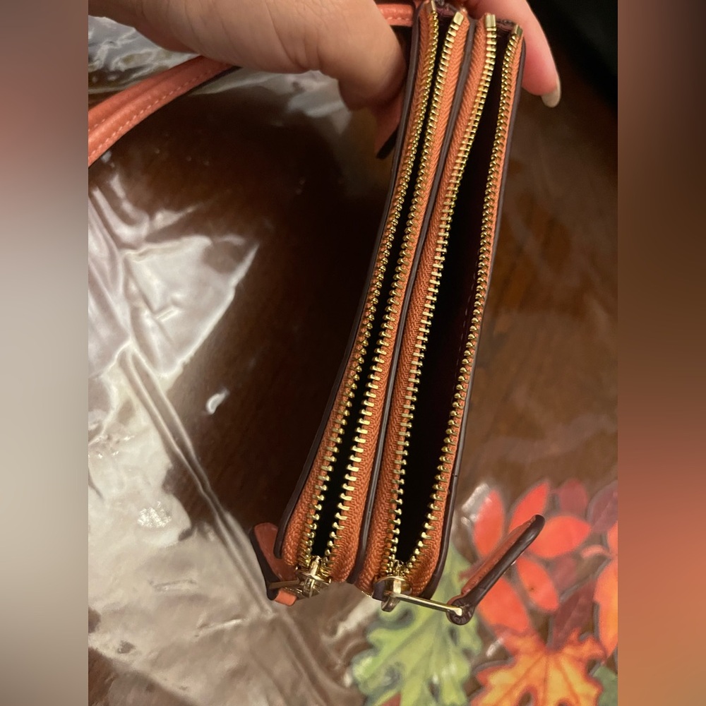 Coach Coral Leather Wristlet - Picture 5 of 5